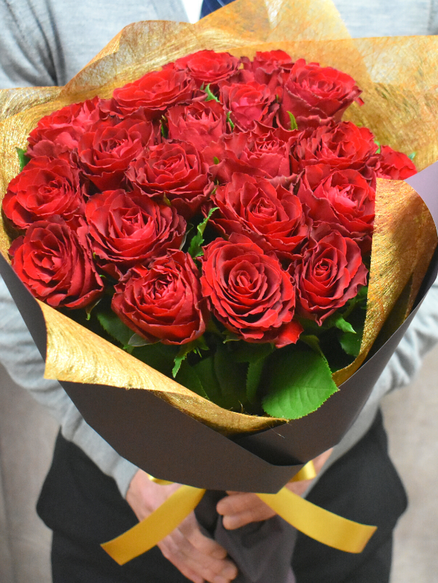 王道！赤バラのブーケ 【レッド系】※20本 ｜高級胡蝶蘭・贈答生花